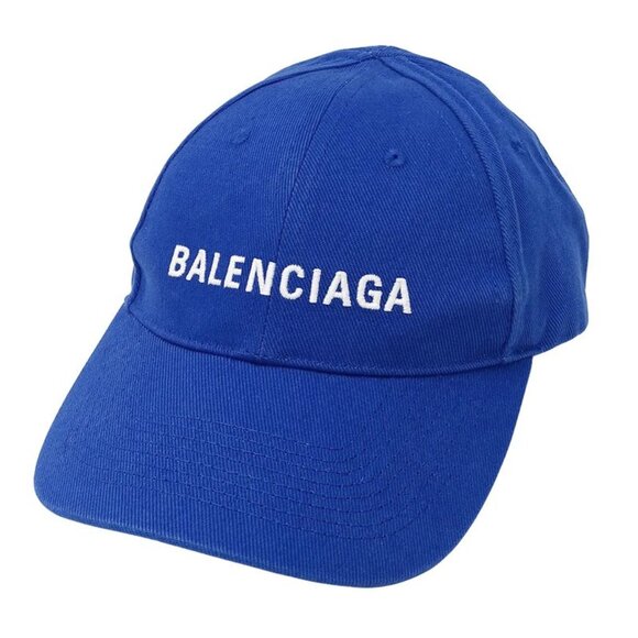 Balenciaga Cap Cotton Blue L Logo Stylish main image 8